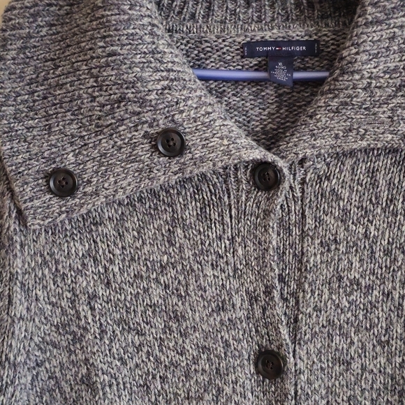 Tommy Hilfiger Gray Button-Up Long Cardigan Sweater Size XL - Picture 3 of 7